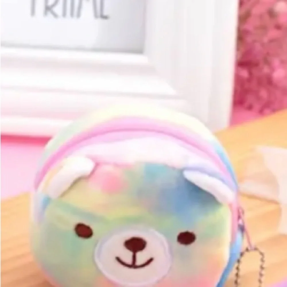 Colorful Bear Plush Coin Purse